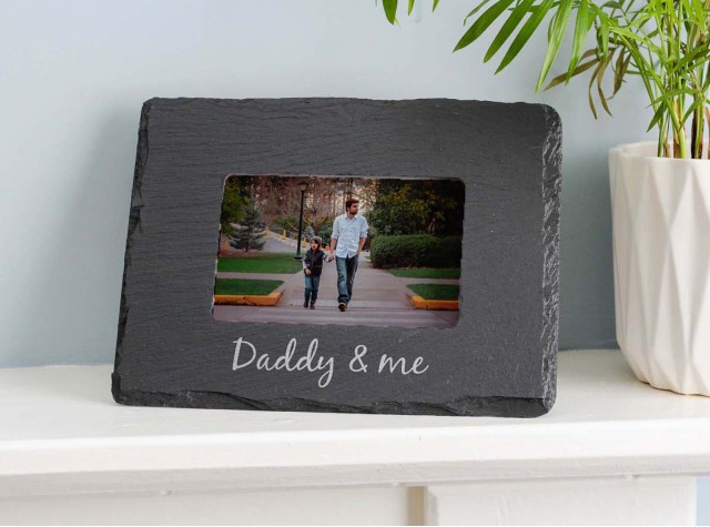 Daddy & Me Welsh Slate Photo Frame